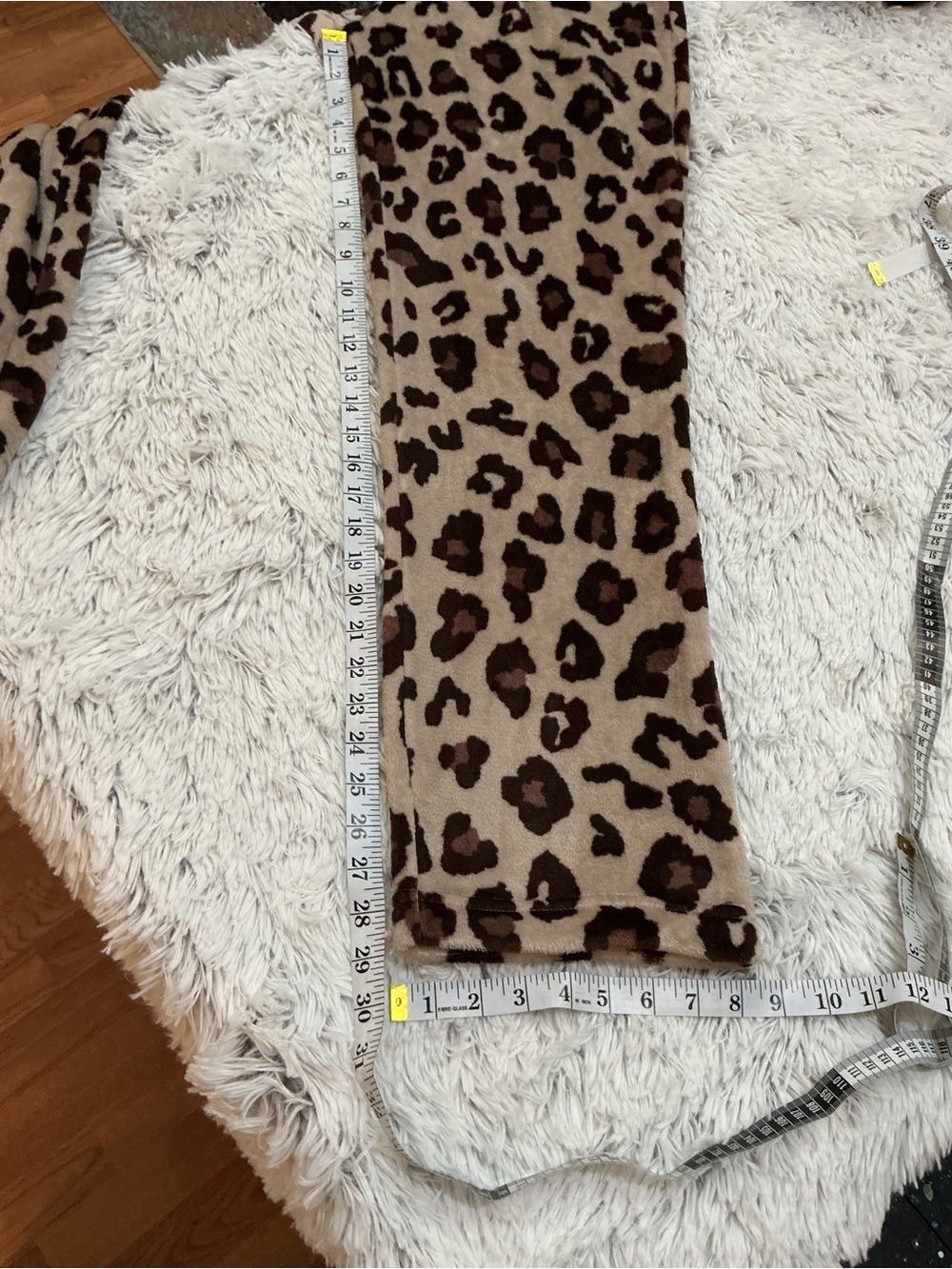 Joyspun Leopard Print Plush Fleece Pajama Lounge Set Size Small (4-6) Cozy Soft - Picture 12 of 14